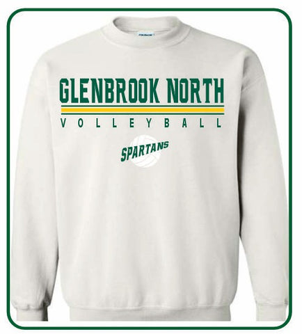 Official 2025 GBN Girls Volleyball Crew Sweatshirt - White