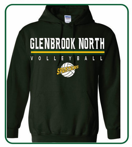 Official 2025 GBN Girls Volleyball Hoodie - Forest Green