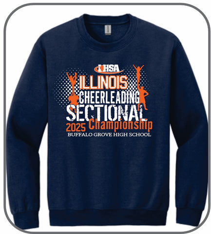 OFFICIAL 2025 IHSA COMPETITIVE CHEERLEADING SECTIONAL CREW SWEATSHIRT