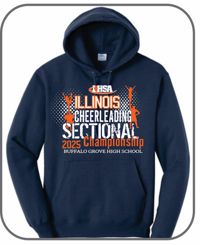 OFFICIAL 2025 IHSA COMPETITIVE CHEERLEADING SECTIONAL HOODIE