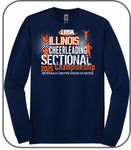 OFFICIAL 2025 IHSA COMPETITIVE CHEERLEADING SECTIONAL LONG SLEEVE T-SHIRT