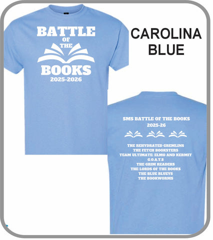 25/26 Battle of the Books Official T-Shirt Carolina Blue