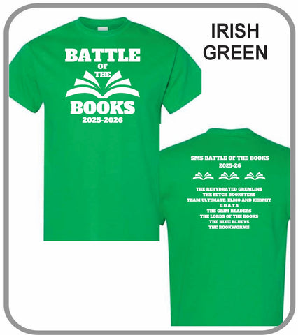 25/26 Battle of the Books Official T-Shirt Irish Green