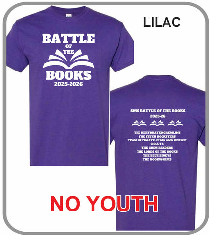 25/26 Battle of the Books Official T-Shirt Lilac