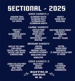 OFFICIAL 2025 IHSA COMPETITIVE CHEERLEADING SECTIONAL T-SHIRT