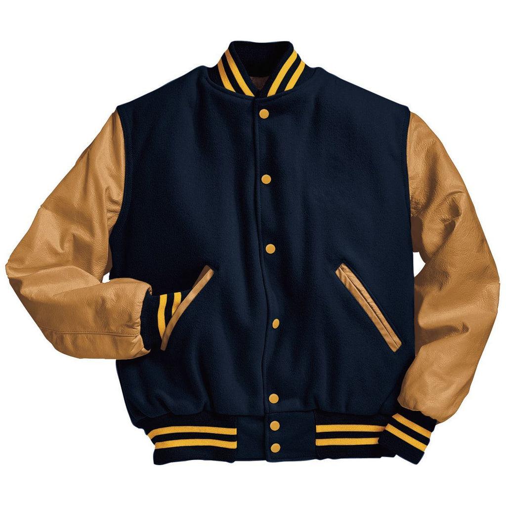 Yellow And Black Mens Varsity Jacket - Baseball Jacket Men